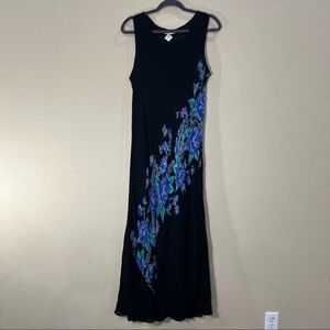 Dress Barn Womens Y2K Babydoll Tiered Eyelet Maxi Dress Sz 2XL Fairy Grunge